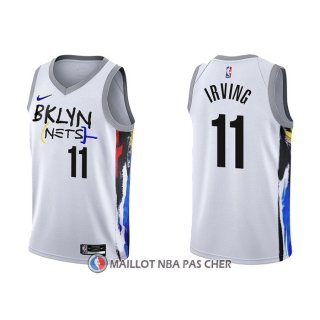 Maillot Brooklyn Nets Kyrie Irving NO 11 Ville 2022-23 Blanc