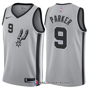 Maillot Authentique San Antonio Spurs Parker 2017-18 9 Gris