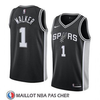 Maillot San Antonio Spurs Lonnie Walker No 1 Icon 2018 Noir