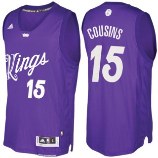 Maillot Navidad 2016 Demarcus Cousins Kings 15 Violet