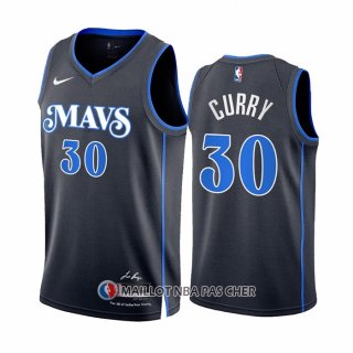 Maillot Dallas Mavericks Seth Curry NO 30 Ville 2023-24 Bleu