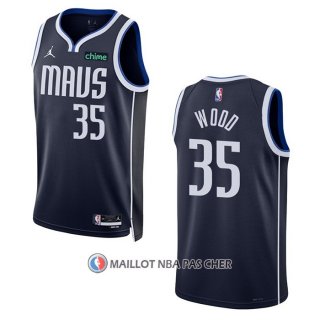 Maillot Dallas Mavericks Christian Wood NO 35 Statement 2022-23 Bleu