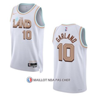 Maillot Cleveland Cavaliers Darius Garland NO 10 Ville 2022-23 Blanc