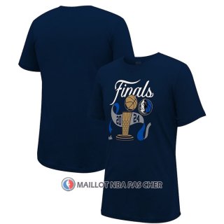 Maillot Manche Courte Dallas Mavericks 2024 NBA Finals Bleu