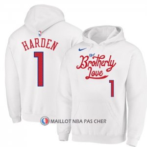 Veste a Capuche Philadelphia 76ers James Harden Ville 2022-23 Blanc