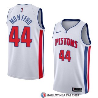 Maillot Detroit Pistons Luis Montero Association 2018 Blanc