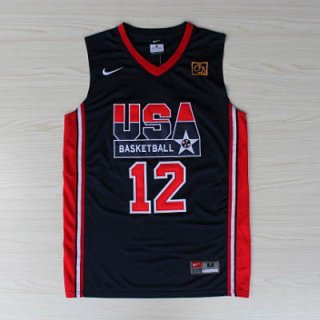 Maillot de Stockton USA NBA 1992 Bleu