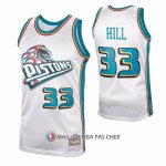 Maillot Detroit Pistons Grant Hill NO 33 Mitchell & Ness 1998-99 Blanc