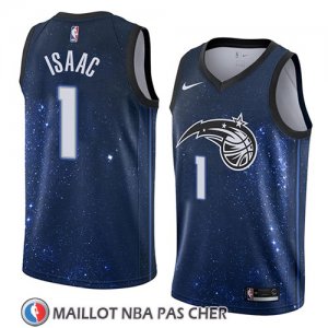 Maillot Orlando Magic Jonathan Isaac No 1 Ciudad 2018 Bleu