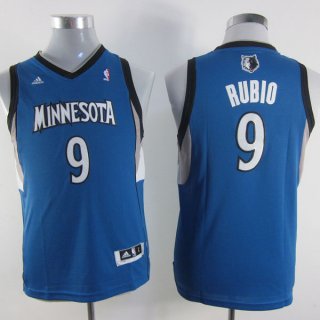 Maillot Enfant de Bleu Rubio Minnesota Timberwolves Revolution 30
