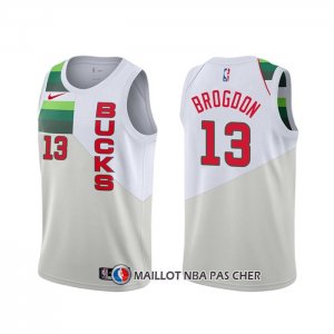 Maillot Milwaukee Bucks Malcolm Brogdon Earned Blanc