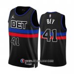 Maillot Detroit Pistons Saddiq Bey NO 41 Statement 2022-23 Noir