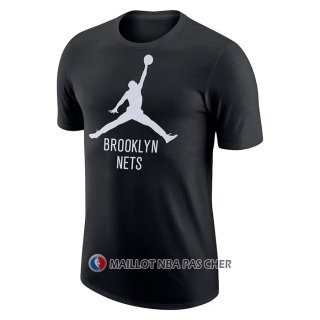 Maillot Manche Courte Brooklyn Nets Essential Jumpman Noir