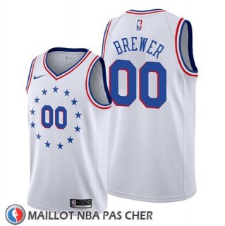 Maillot Philadelphia 76ers Earned 2018-19 Blanc