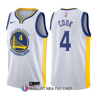 Maillot Golden State Warriors Quinn Cook Association 4 2017-18 Blanc