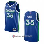 Maillot Dallas Mavericks Christian Wood NO 35 Ville 2022-23 Bleu