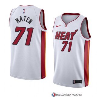 Maillot Miami Heat Yante Maten Association 2017-18 Blanc