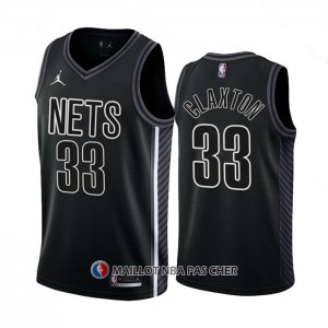 Maillot Brooklyn Nets Nic Claxton NO 33 Statement 2022-23 Noir