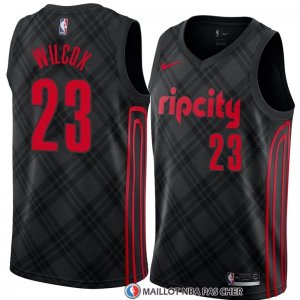 Maillot Portland Trail Blazers Cj Wilcox Ville 2018 Noir