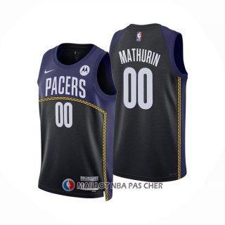 Maillot Indiana Pacers Bennedict Mathurin NO 00 Ville 2022-23 Bleu