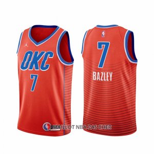 Maillot Oklahoma City Thunder Darius Bazley NO 7 Statement 2021 Orange