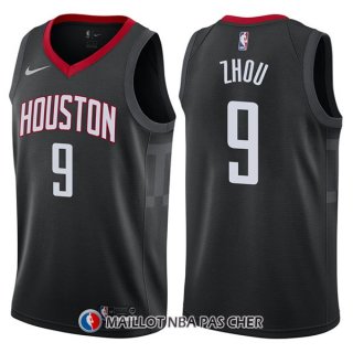 Maillot Houston Rockets Zhou Qi Statement 9 2017-18 Noir
