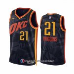 Maillot Oklahoma City Thunder Aaron Wiggins NO 21 Ville 2023-24 Noir