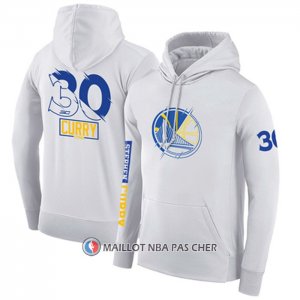 Veste a Capuche Golden State Warriors Stephen Curry Blanc  Veste a Capuche Golden State Warriors Stephen Curry Blanc