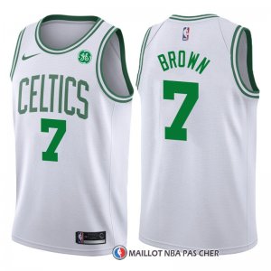 Maillot Authentique Boston Celtics Brown 2017-18 7 Blanc