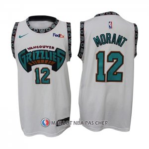 Maillot Memphis Grizzlies Ja Morant NO 12 Classic Blanc