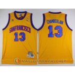 Maillot Golden State Warriors Chamberlain Retro #13 Jaune