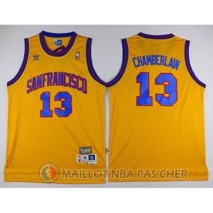 Maillot Golden State Warriors Chamberlain Retro #13 Jaune