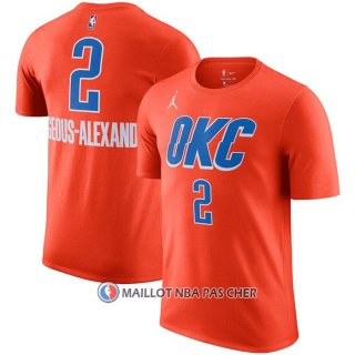 Maillot Manche Courte Oklahoma City Thunder Shai Gilgeous-Alexander Statement Orange