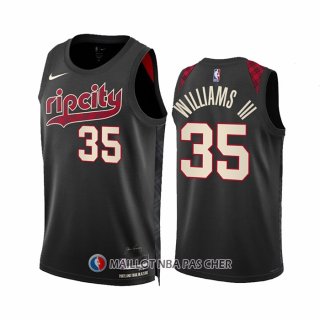Maillot Portland Trail Blazers Robert Williams III NO 35 Ville 2023-24 Noir