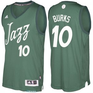 Maillot Navidad 2016 Alec Burks Jazz 10 Vert