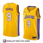 Maillot Los Angeles Lakers Rajon Rondo No 9 Icon 2018 Jaune