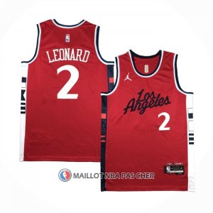 Maillot Los Angeles Clippers Kawhi Leonard NO 2 Statement 2024-25 Rouge