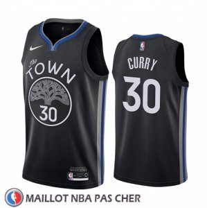 Maillot Golden State Warriors Stephen Curry Ville Noir