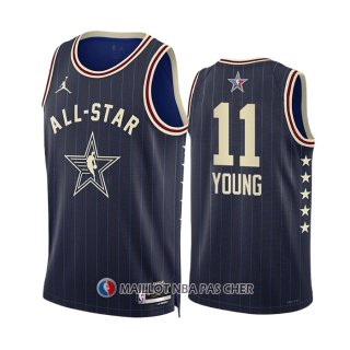 Maillot All Star 2024 Atlanta Hawks Trae Young NO 11 Bleu