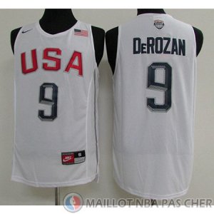 Maillot USA Dream 12 Teams DeRozan #9 Blanc