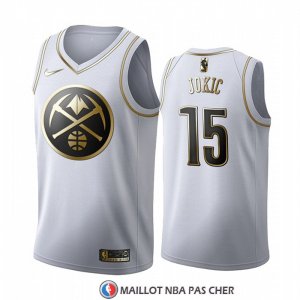 Maillot Golden Edition Denver Nuggets Nikola Jokic Blanc