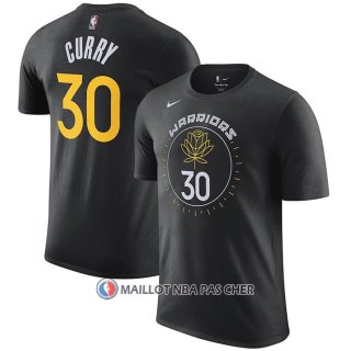 Maillot Manche Courte Golden State Warriors Stephen Curry Ville 2022-23 Noir