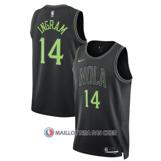 Maillot New Orleans Pelicans Brandon Ingram NO 14 Ville 2023-24 Noir