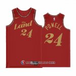 Maillot Cleveland Cavaliers Justin Powell NO 24 Ville 2023-24 Rouge