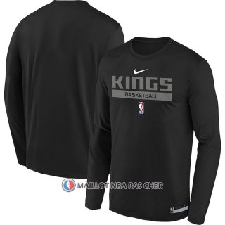 Maillot Manches Longues Sacramento Kings Practice Performance 2022-23 Noir