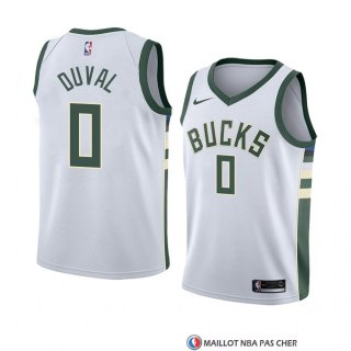Maillot Milwaukee Bucks Trevon Duval Association 2018 Blanc