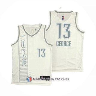 Maillot Oklahoma City Thunder Paul George NO 13 Ville 2021-22 Blanc