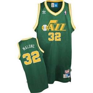Maillot Retro Jazz Malone 32 Vert