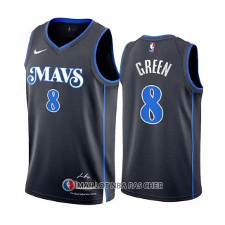 Maillot Dallas Mavericks Josh Green NO 8 Ville 2023-24 Bleu