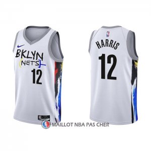 Maillot Brooklyn Nets Joe Harris NO 12 Ville 2022-23 Blanc